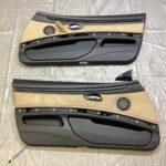 2008-2013 E93 BMW M3 Convertible Interior Door Panels / Pair / Bamboo Beige Novillo Leather / E9M04