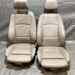 2008-2013 BMW 128i 135i Convertible Front Power Seats w/ Memory / Pair / Beige Boston Leather / B1010