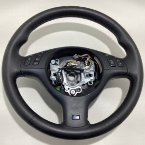 2001-2006 E46 BMW M3 M Sport Leather Steering Wheel / Manual *DAMAGE* / M3017
