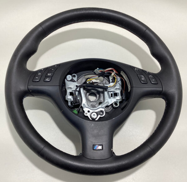 2001-2006 E46 BMW M3 M Sport Leather Steering Wheel / Manual *DAMAGE* / M3017