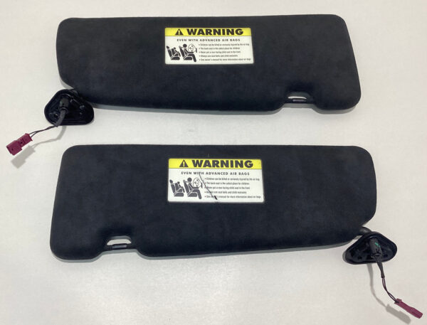 2006-2010 BMW M6 Coupe OEM Sun Visors / Pair / Black Alcantara Suede / M6004