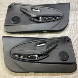 2006-2010 BMW 6 Series Interior Door Panels / Black Merino Leather / Pair / M6004