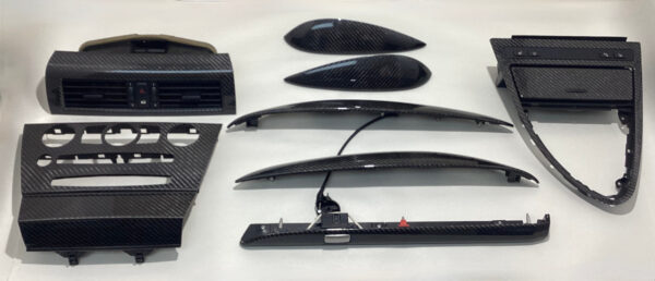 2006-2010 BMW M6 OEM Carbon Fiber Interior Center Console / Dash Board Trim Panel Set / M6004