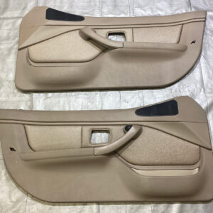 2000-2002 BMW Z3 Roadster Sand Beige Oregon Leather Interior Door Panels / DAMAGE / Z3034