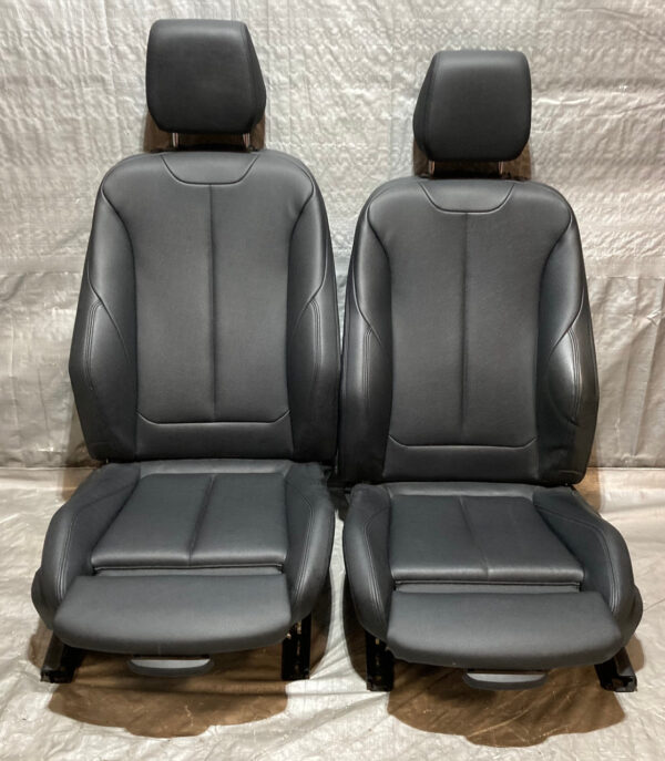 2014-2020 BMW 2 Series Coupe Front Sports Seats / Dakota Black Leather / Pair / B2006