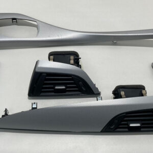 2014-2017 BMW F22 2 Series Interior Trim Panel Set / Aluminum Hexagon Accent / B2006