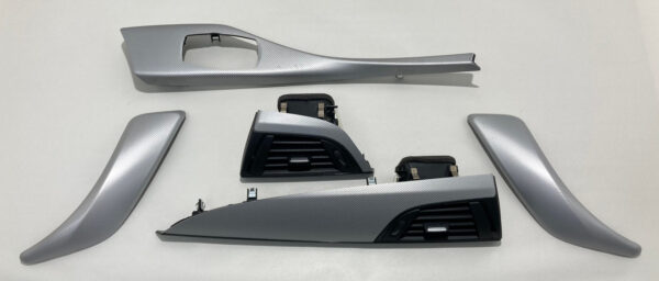 2014-2017 BMW F22 2 Series Interior Trim Panel Set / Aluminum Hexagon Accent / B2006