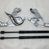 2008-2013 BMW 128i 135i OEM Hood Hinges w/ Shocks / Titan Silver Metallic B1009