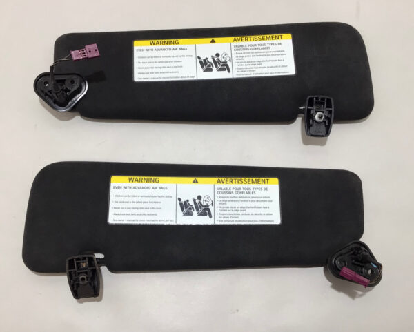 2012-2019 F06 F13 BMW M6 Gran Coupe Black Alcantara Sun Visors / Pair / M6202