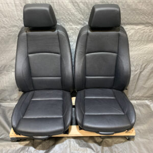 2008-2013 BMW 128i 135i Convertible Front Sport Seats / Pair / Black Boston Leather / B1009