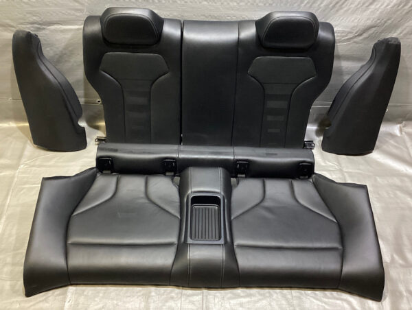 2015-2020 F82 BMW M4 Coupe Rear Seat Set / Merino Black Leather / F8M04