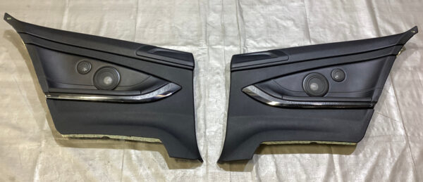 2015-2020 F82 BMW M4 Coupe Rear Interior Quarter Panels / Black Merino Leather / F8M04