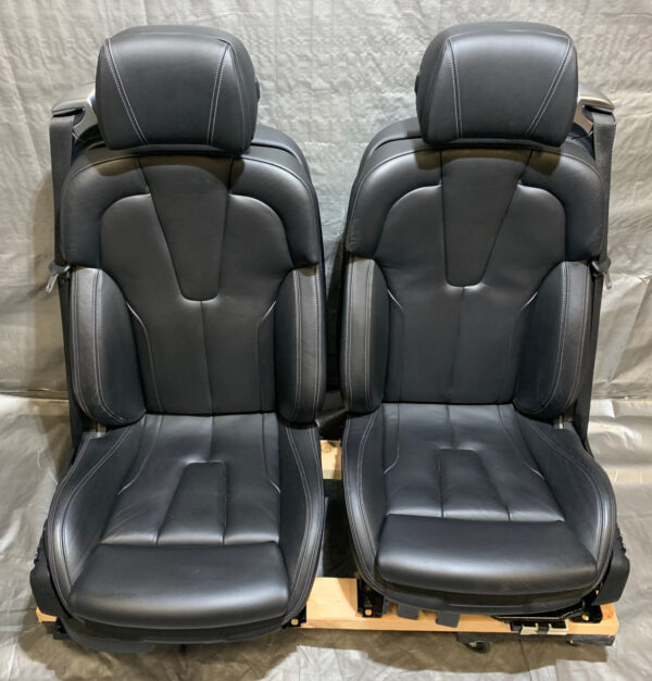 2013-2017 F13 BMW M6 Coupe Merino Black Leather Front Active Sport Seats / Pair / M6202