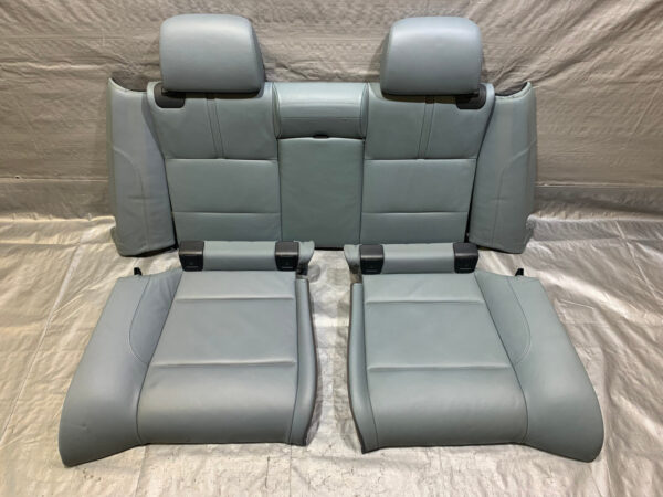 2008-2013 E93 BMW M3 Convertible Rear Seat Set / Palladium Silver Novillo Leather / E9M03